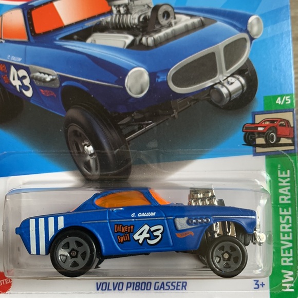 Hot Wheels Volvo P1800 Gasser HW Reverse Rake HotWheels Mainline Car 2024 New - Picture 4 of 7